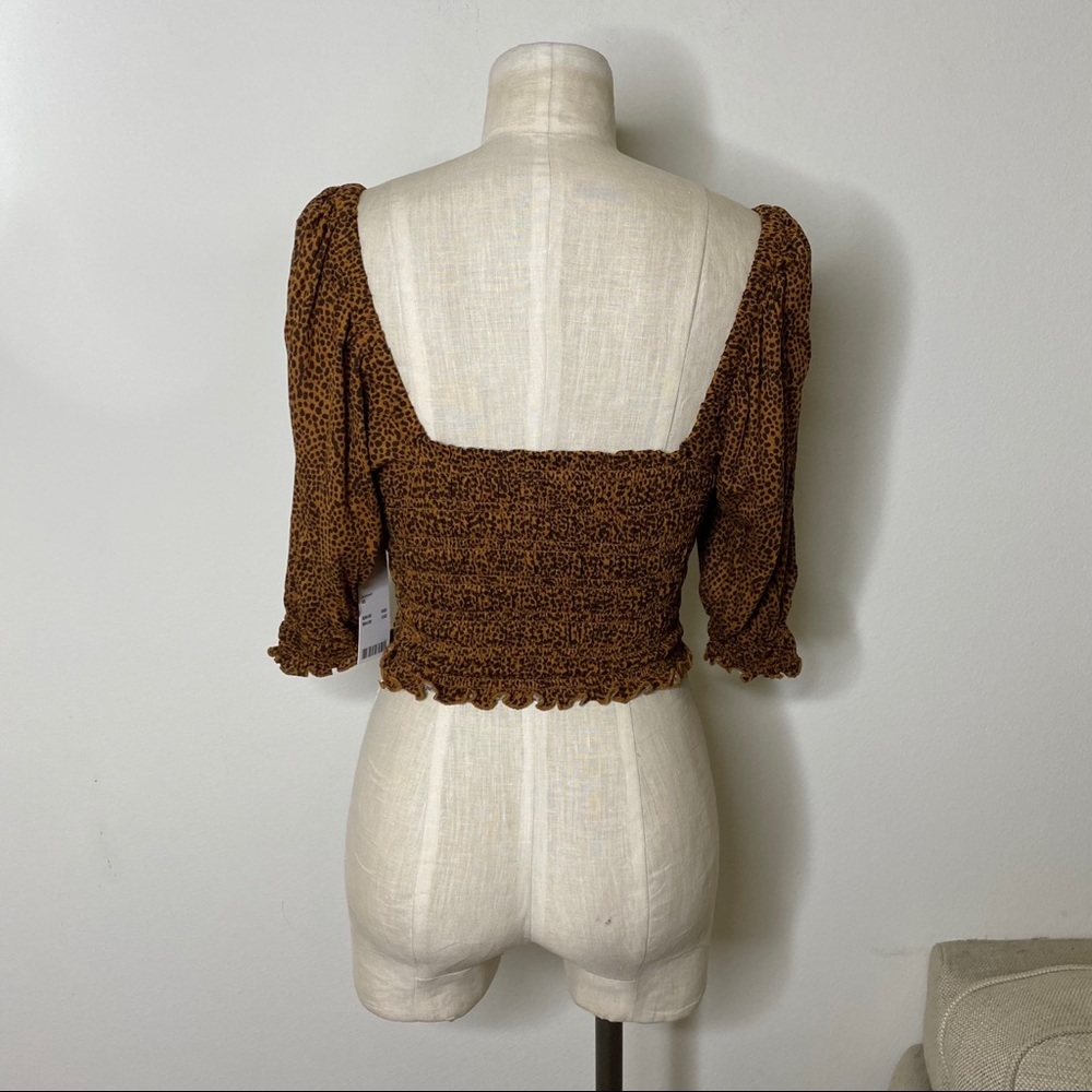 UO Giselle Smocked Cropped Top - Picture 8 of 8